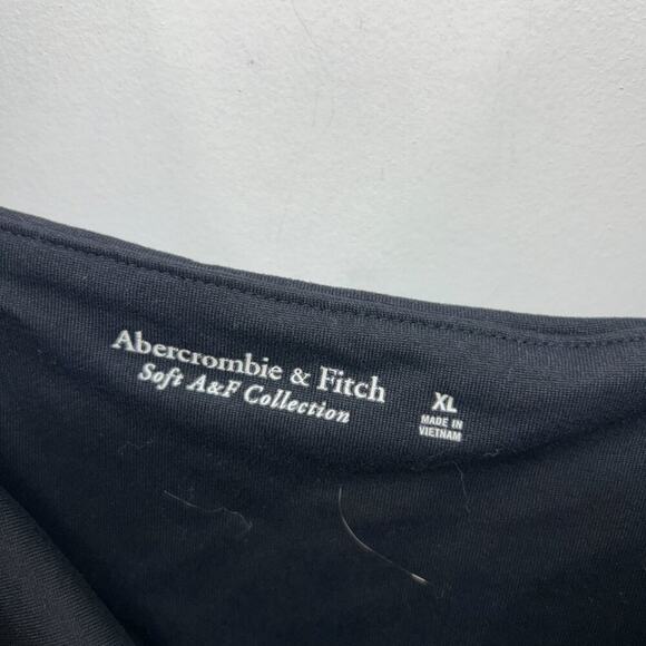 Abercrombie Neutral Minimalist Black Square Neck One Piece Bodysuit Tank Top XL - Picture 3 of 3